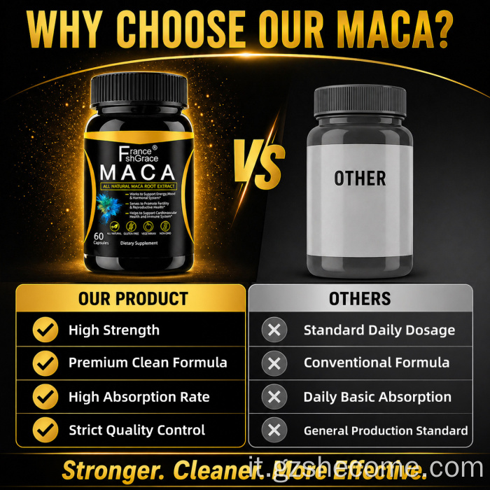 Pillole per l'ingrandimento del pene di Shecome Capsule di maca nera Energia